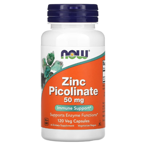 NOW Foods, Picolinate de zinc, 50 mg, 120 capsules végétariennes